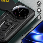 AMORUS For Xiaomi 17 Ultra 5G Case Kickstand PC + TPU Phone Cover with Camera Lens Slider