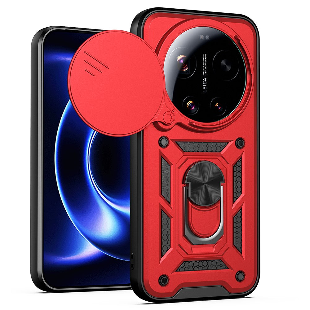 AMORUS For Xiaomi 17 Ultra 5G Case Kickstand PC + TPU Phone Cover with Camera Lens Slider