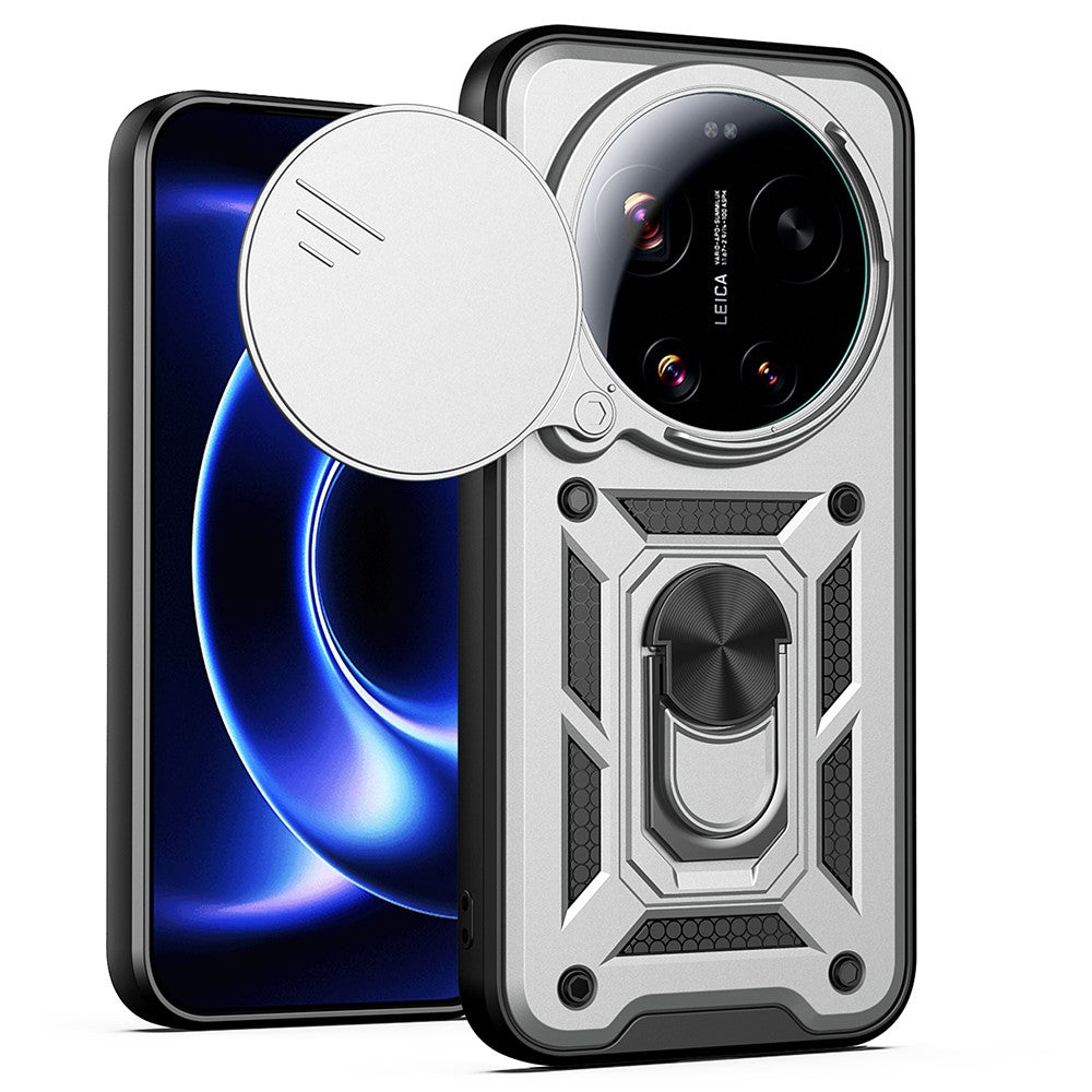 AMORUS For Xiaomi 17 Ultra 5G Case Kickstand PC + TPU Phone Cover with Camera Lens Slider
