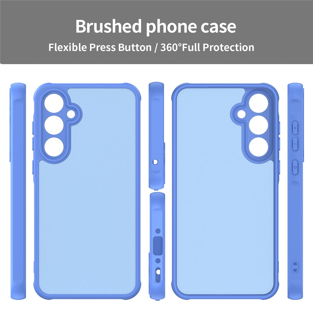 Til Samsung Galaxy A15 4G / A15 5G Cover Stødsikkert med Airbags Frostet Gennemsigtig PC + TPU Telefon Bagcover