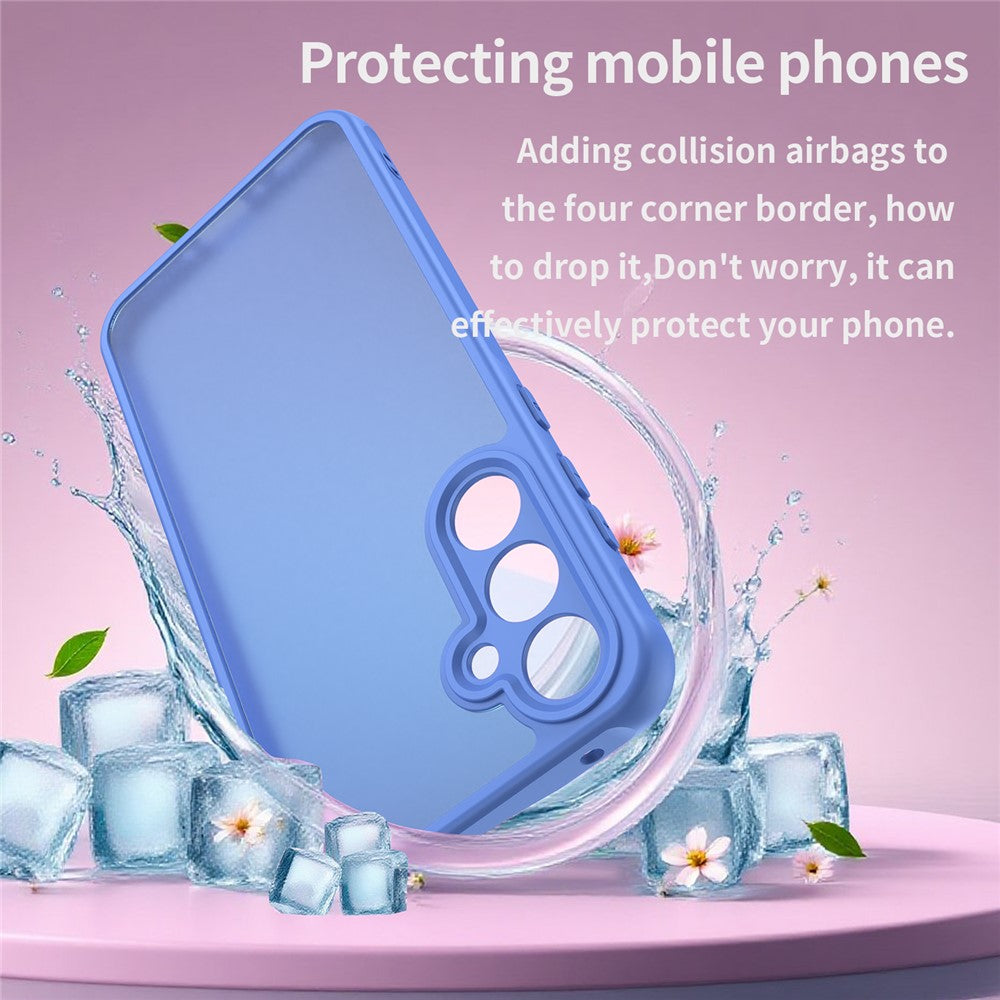Til Samsung Galaxy A15 4G / A15 5G Cover Stødsikkert med Airbags Frostet Gennemsigtig PC + TPU Telefon Bagcover