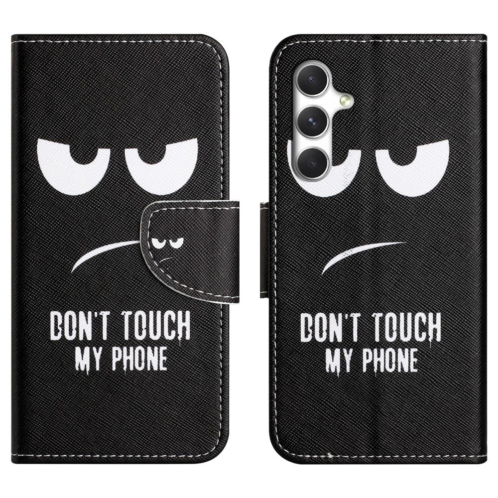 Til Samsung Galaxy A27 5G Etui Mønstertryk Kryds Tekstur Læder Telefoncover
