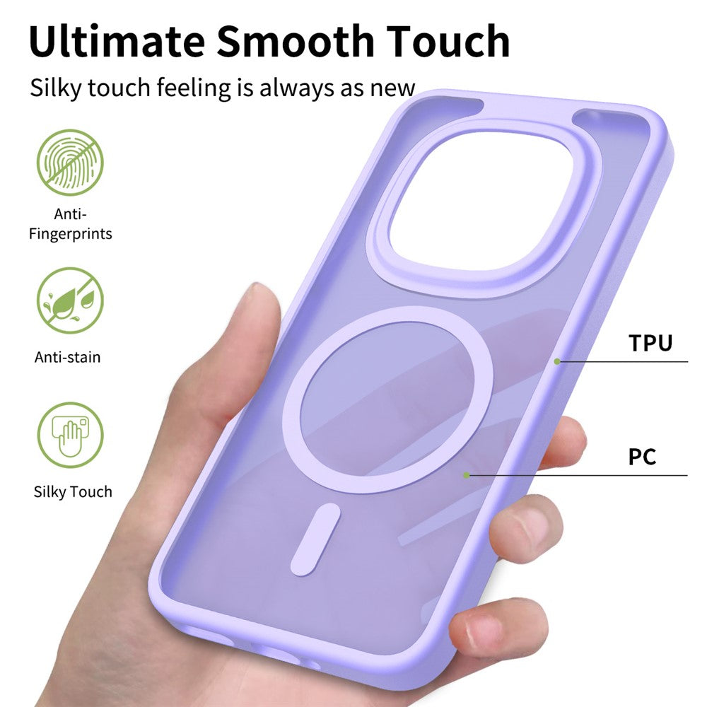 Magnetic Case For Xiaomi Redmi Note 15 Pro+ 5G (Global)  /  Poco M8 Pro 5G TPU Frame Acrylic Back Phone Cover Skin Touch