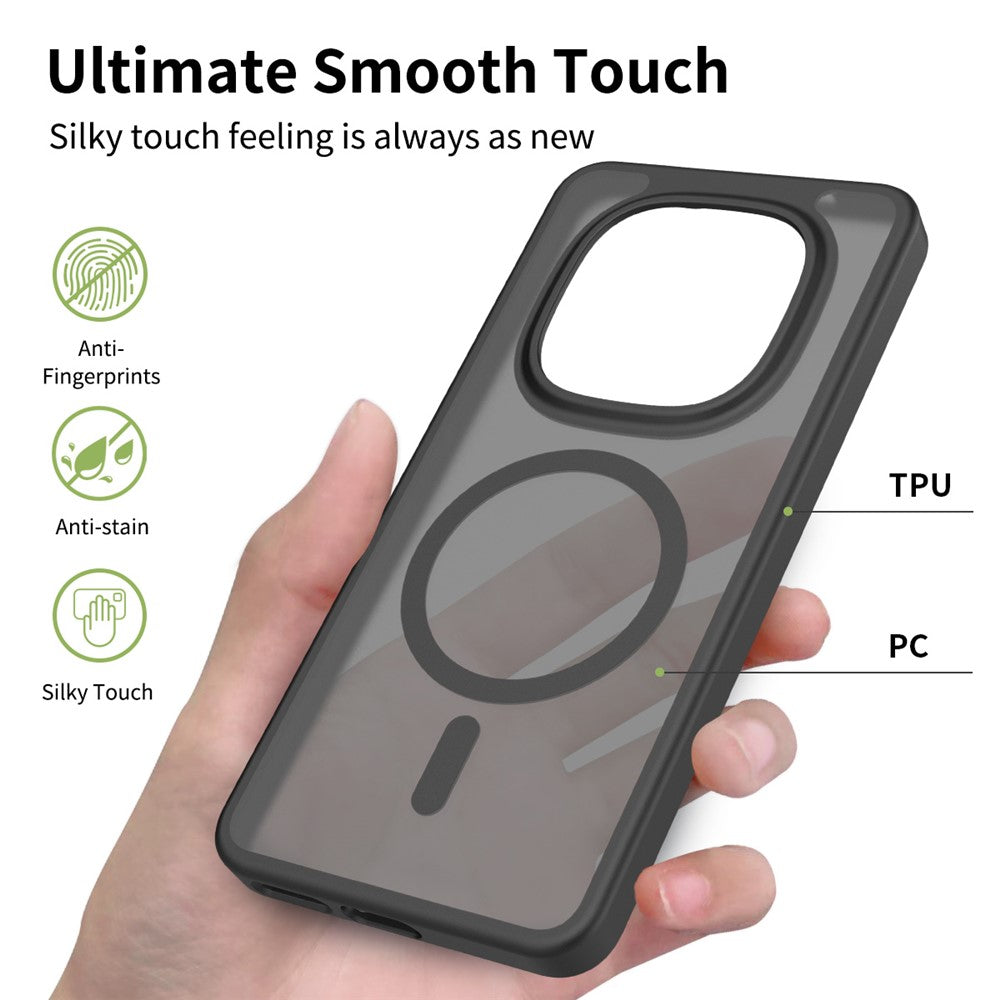 Xiaomi Redmi Note 15 Pro 4G (Global) Magnetiskt Skal TPU Ram Akryl Baksida mobilskydd Skin Touch
