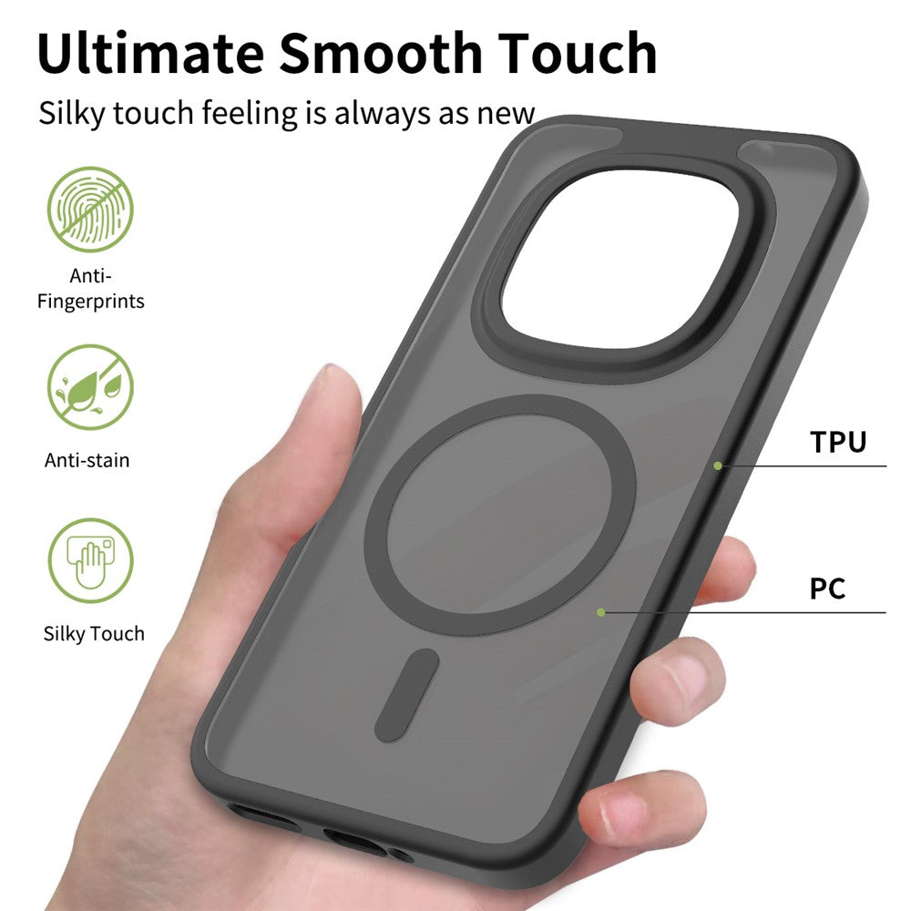 For Xiaomi Redmi Note 15 Pro 5G (Global) Magnetic Case TPU Frame Acrylic Back Phone Cover Skin Touch