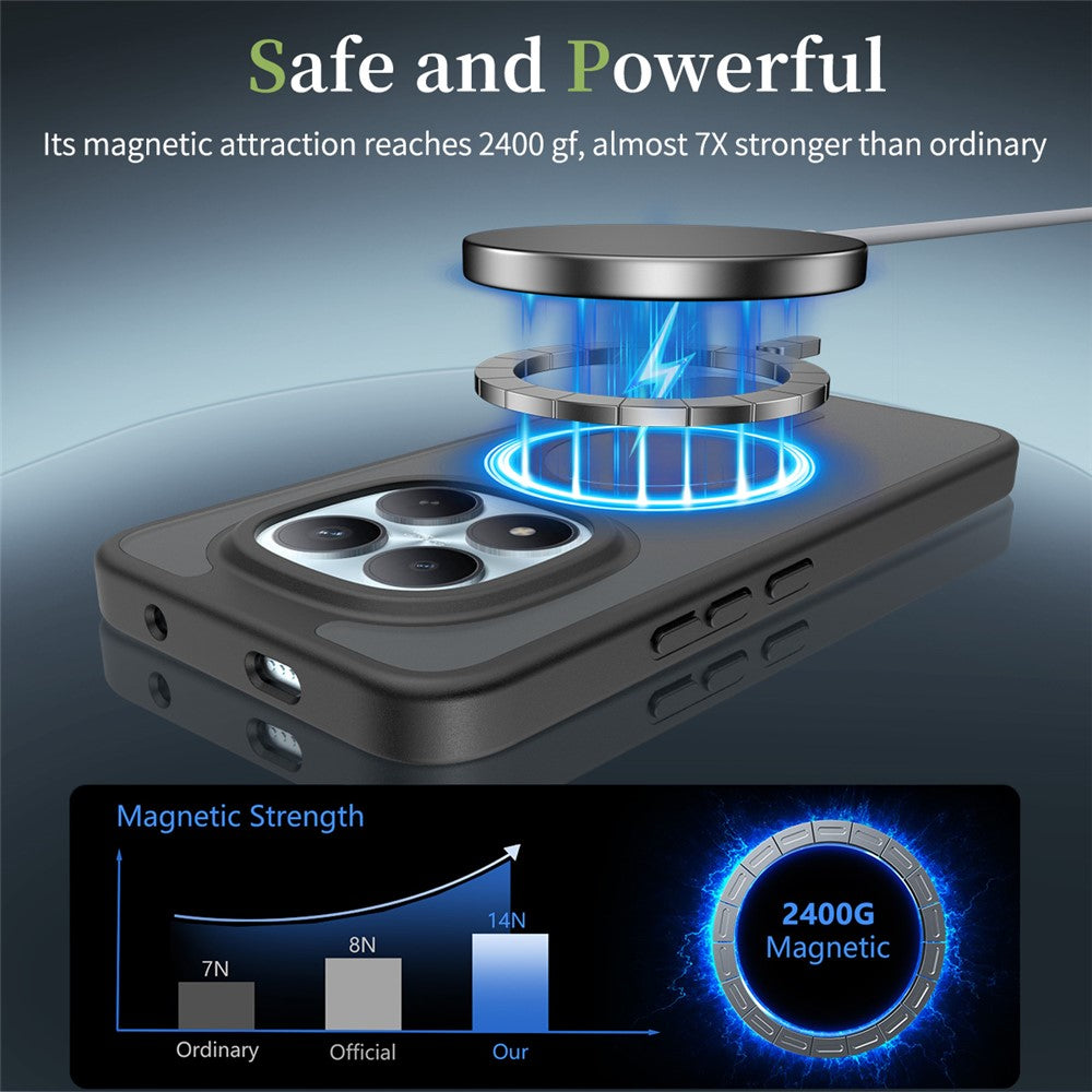 For Xiaomi Redmi Note 15 Pro 5G (Global) Magnetic Case TPU Frame Acrylic Back Phone Cover Skin Touch
