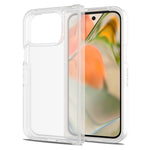 Til Google Pixel 9 Pro Fold 5G Gennemsigtigt Cover Anti-fingeraftryk Stødsikkert TPU PC Beskyttende Etui