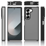For Samsung Galaxy Z Fold6 5G Translucent Case Anti-fingerprint Shockproof TPU PC Protective Cover