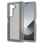 For Samsung Galaxy Z Fold6 5G Translucent Case Anti-fingerprint Shockproof TPU PC Protective Cover