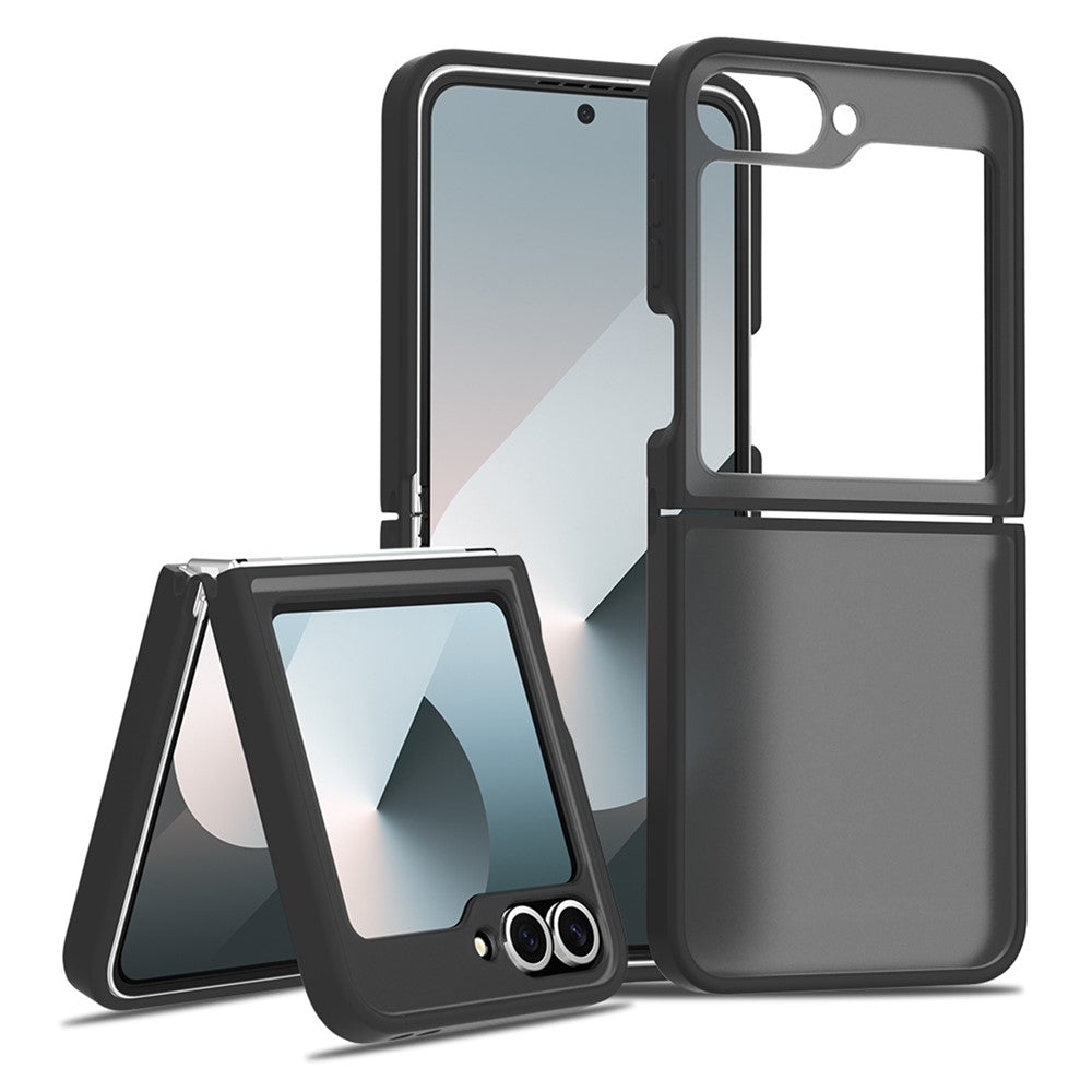 Gennemsigtigt Cover Til Samsung Galaxy Z Flip6 5G / Flip7 FE 5G Anti-fingeraftryk Stødsikker TPU PC Beskyttelsescover