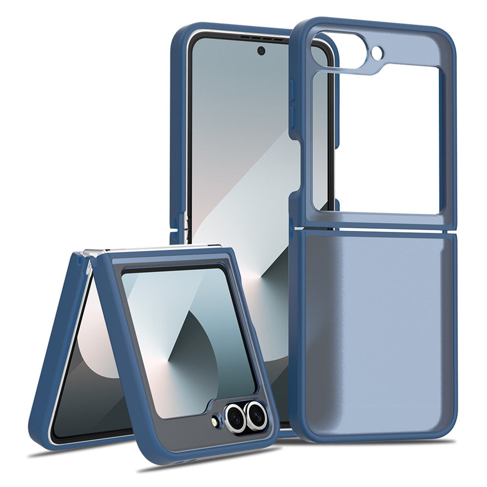 Gennemsigtigt Cover Til Samsung Galaxy Z Flip6 5G / Flip7 FE 5G Anti-fingeraftryk Stødsikker TPU PC Beskyttelsescover