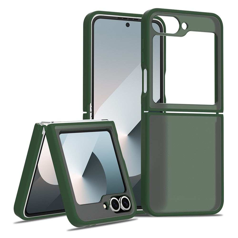 Gennemsigtigt Cover Til Samsung Galaxy Z Flip6 5G / Flip7 FE 5G Anti-fingeraftryk Stødsikker TPU PC Beskyttelsescover