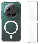 WANLONFENG WL1 Series For Xiaomi 17 Ultra 5G 2.0mm Magnetic Case Clear TPU Phone Back Cover with 2Pcs Screen Films