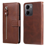 For Xiaomi Redmi 15a 5G PU Leather Cases with Zipper Pocket Wallet Phone Cover Stand