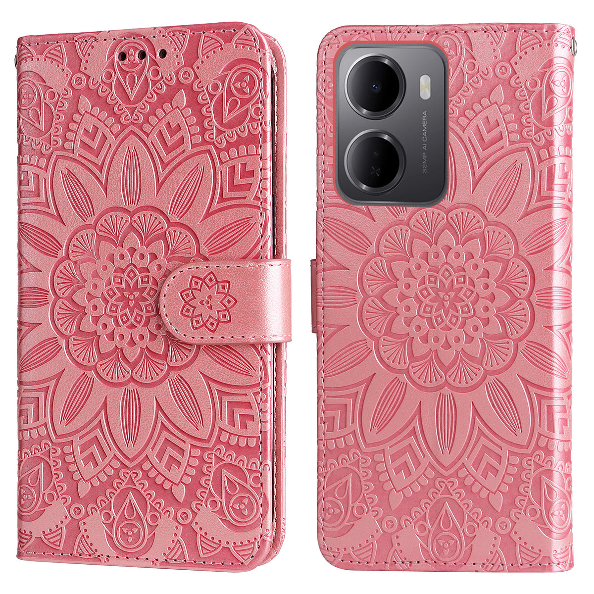 For Xiaomi Redmi 15a 5G Case Sunflower Imprint Leather Wallet Phone Cover
