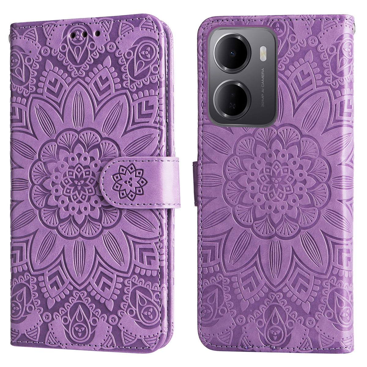 For Xiaomi Redmi 15a 5G Case Sunflower Imprint Leather Wallet Phone Cover