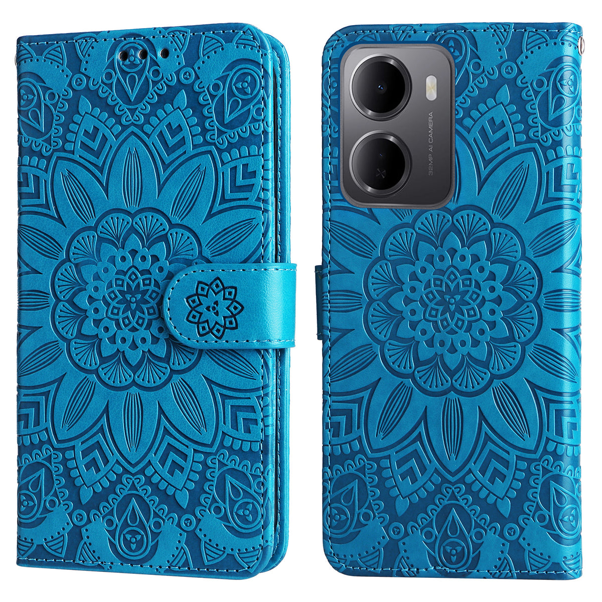 For Xiaomi Redmi 15a 5G Case Sunflower Imprint Leather Wallet Phone Cover