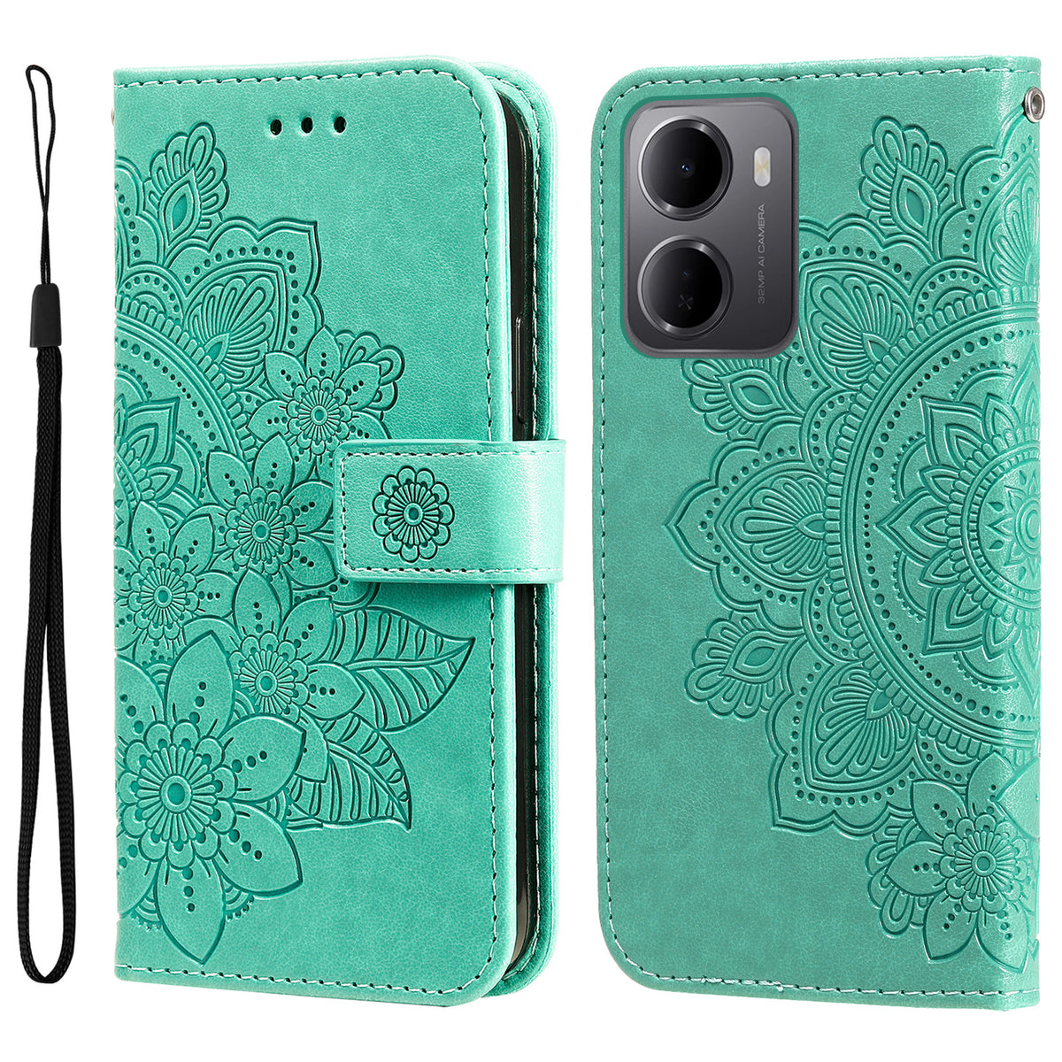 For Xiaomi Redmi 15a 5G Case Floral Pattern PU Leather Wallet Stand Phone Cover
