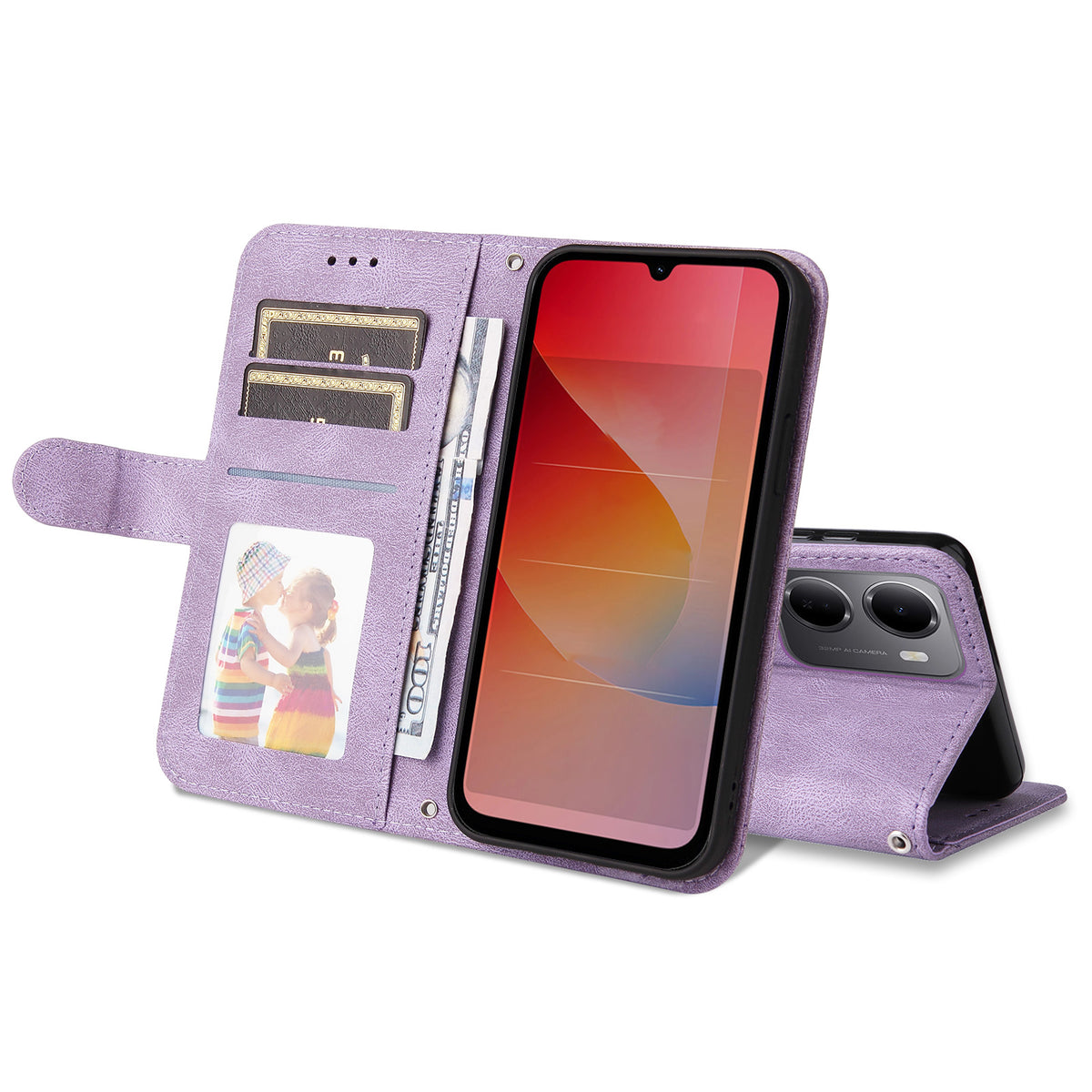 For Xiaomi Redmi 15a 5G Leather Wallet Cases Skin Touch Phone Cover Stand with Strap