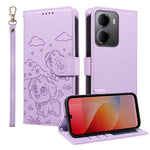 For Xiaomi Redmi 15a 5G Case RFID Blocking Imprinted Dog Pattern PU Leather Phone Cover with Wrist Strap
