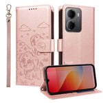 For Xiaomi Redmi 15a 5G Case RFID Blocking Imprinted Dog Pattern PU Leather Phone Cover with Wrist Strap