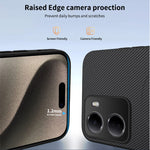 WANLONFENG magnetisk etui til Xiaomi Redmi 15a 5G, TQ-serien, PC TPU-mobilcover med kulfiberstruktur