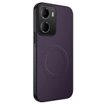 WANLONFENG magnetisk etui til Xiaomi Redmi 15a 5G, TQ-serien, PC TPU-mobilcover med kulfiberstruktur