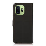 KHAZNEH for OnePlus 15T 5G Case Genuine Cow Leather RFID Blocking Wallet Phone Cover
