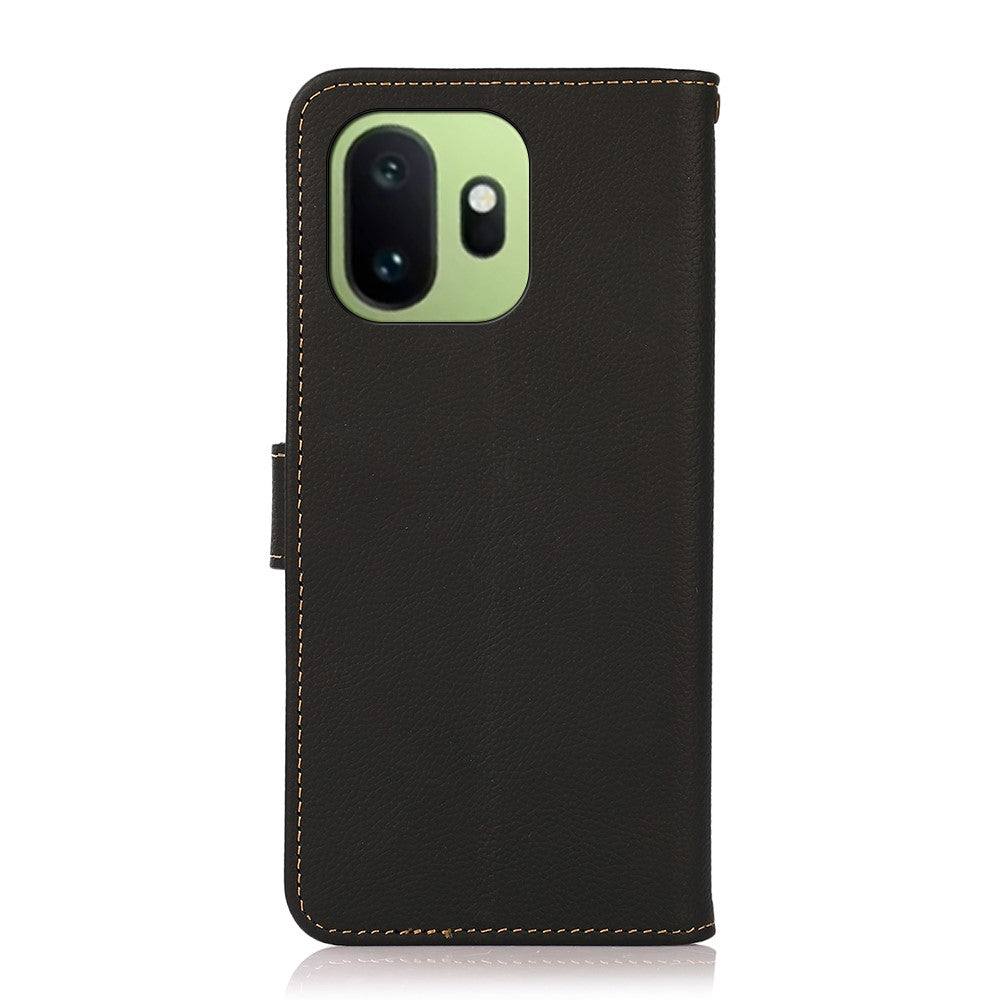 KHAZNEH for OnePlus 15T 5G Case Genuine Cow Leather RFID Blocking Wallet Phone Cover