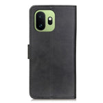 OnePlus 15T 5G-skal med kohudstruktur, läderplånboksfodral, mobilskal