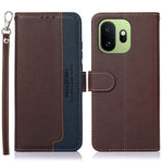 KHAZNEH For OnePlus 15T 5G Case RFID Blocking Wallet Litchi Texture PU Leather Phone Cover with Strap