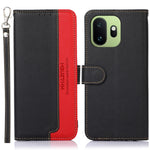 KHAZNEH For OnePlus 15T 5G Case RFID Blocking Wallet Litchi Texture PU Leather Phone Cover with Strap