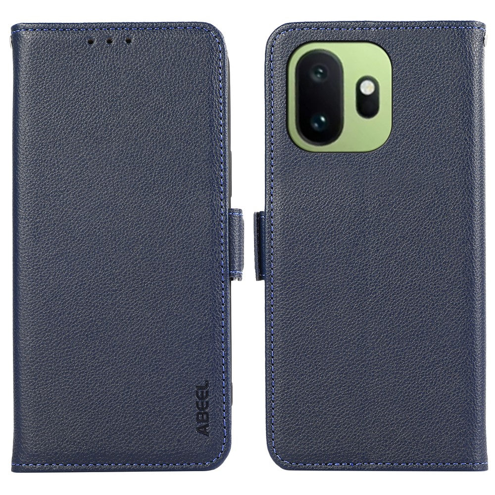 ABEEL For OnePlus 15T 5G Case Litchi Texture Leather RFID Blocking Phone Cover