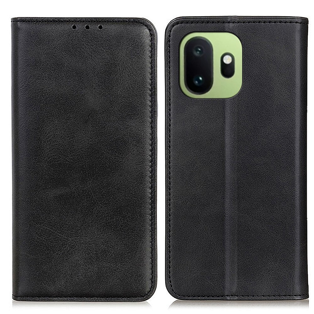 For OnePlus 15T 5G Case Cowhide Texture Split Leather Flip Wallet Phone Cover