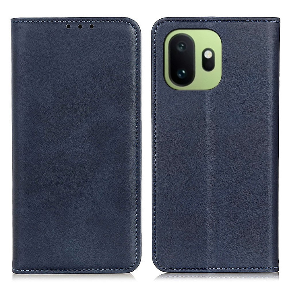 For OnePlus 15T 5G Case Cowhide Texture Split Leather Flip Wallet Phone Cover