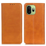 For OnePlus 15T 5G Case Cowhide Texture Split Leather Flip Wallet Phone Cover