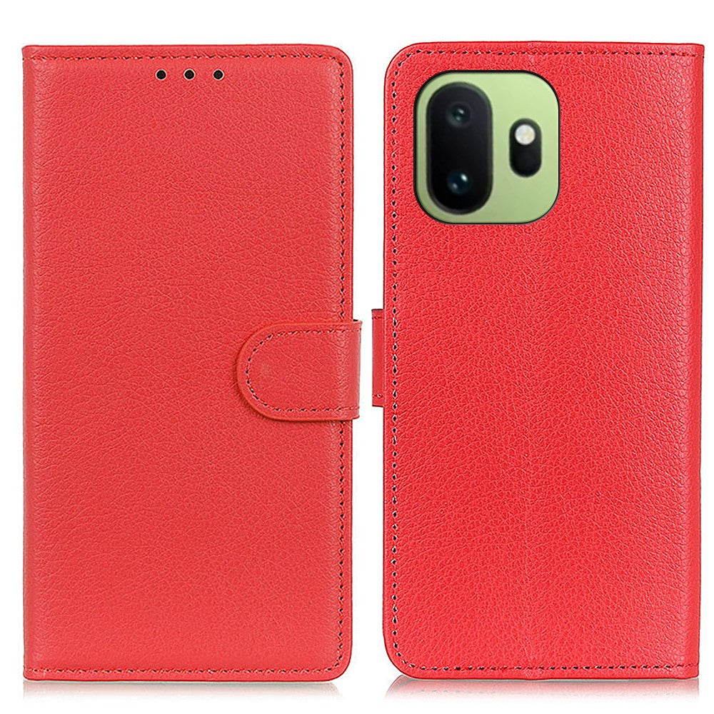 For OnePlus 15T 5G Wallet Case PU Leather Phone Cover Litchi Texture