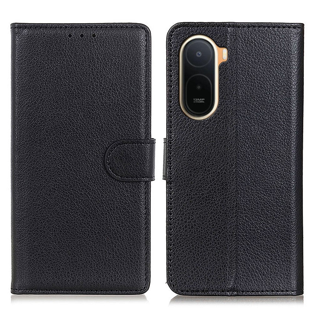 Wallet Case for Xiaomi Poco C85x 5G / Redmi A7 Pro 4G (171.56mm) / Redmi A7 Pro 5G PU Leather Phone Cover Litchi Texture