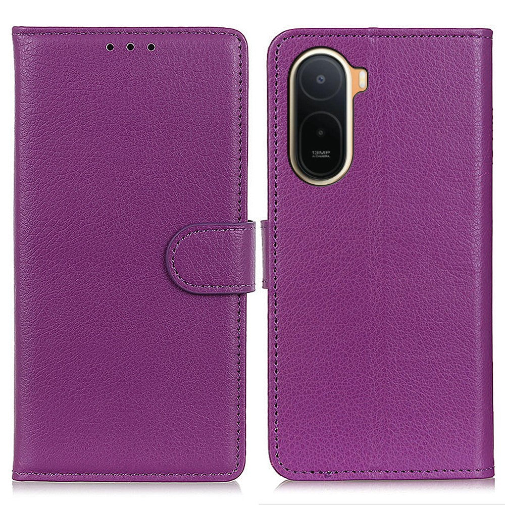 Wallet Case for Xiaomi Poco C85x 5G / Redmi A7 Pro 4G (171.56mm) / Redmi A7 Pro 5G PU Leather Phone Cover Litchi Texture