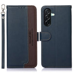 KHAZNEH For Samsung Galaxy A27 5G Case RFID Blocking Wallet Litchi Texture PU Leather Phone Cover with Strap