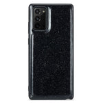 DG.MING M3 Series til Samsung Galaxy Note20/Note20 5G 2-i-1 aftageligt lynlås-pung-telefoncover, glitrende magnetisk smartphonecover med støttefod