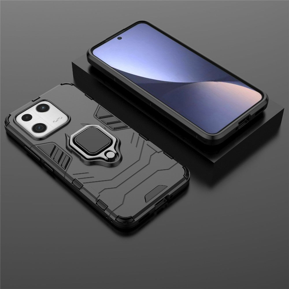 For Xiaomi 13 Shockproof Ring Kickstand Phone Case PC+TPU Mobile Phone Cover