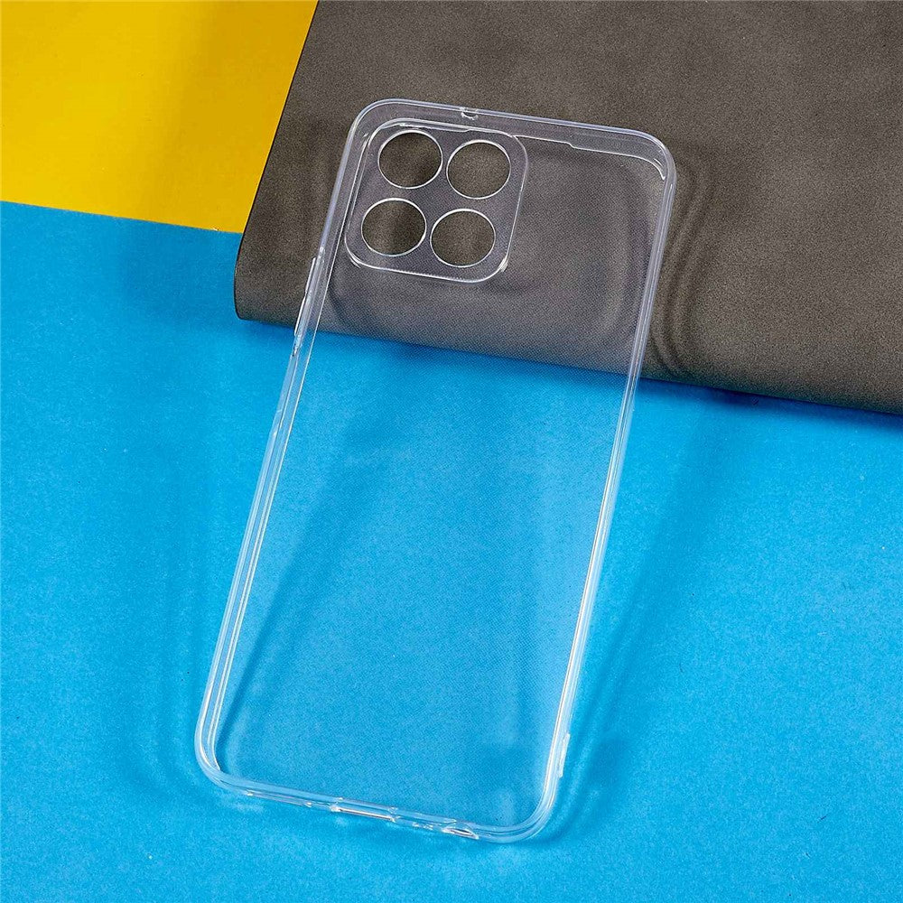 For Honor X8 5G Krystalklar Bagside Cover, Blød TPU Faldbeskyttelse Anti-Gulnende Slankt Telefon Etui