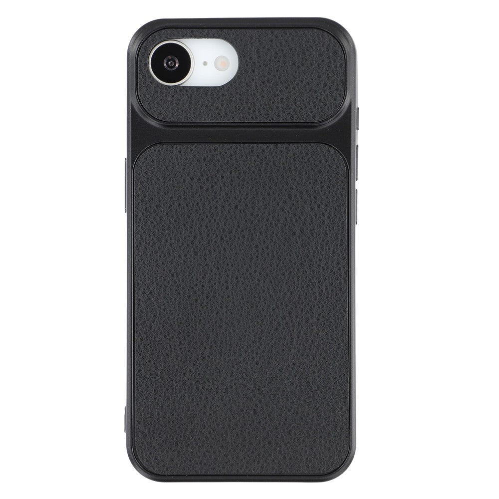 For iPhone 17e / 16e Case Sheepskin Texture Leather Coated TPU Phone Cover with Large Camera Cutouts