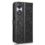 For Oppo A58 5G PU Leather Phone Stand Case Dot Pattern Imprinted Shockproof Wallet Cover with Strap
