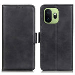 For OnePlus 15T 5G Case Stand Cowhide Texture PU Leather Phone Cover