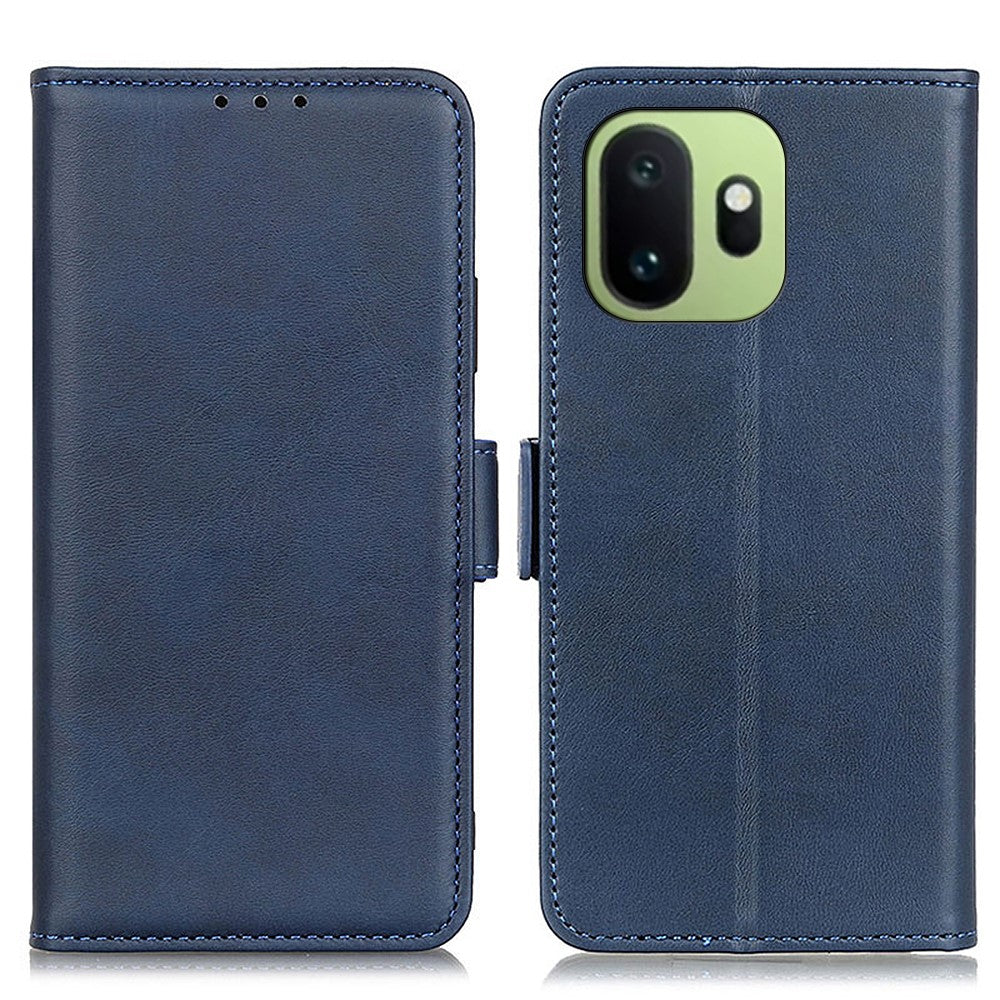 For OnePlus 15T 5G Case Stand Cowhide Texture PU Leather Phone Cover