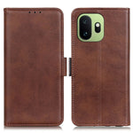 For OnePlus 15T 5G Case Stand Cowhide Texture PU Leather Phone Cover