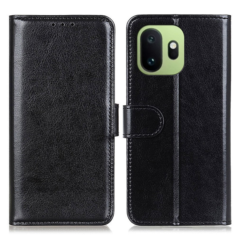 For OnePlus 15T 5G Case Crazy Horse Texture PU Leather Phone Stand Cover