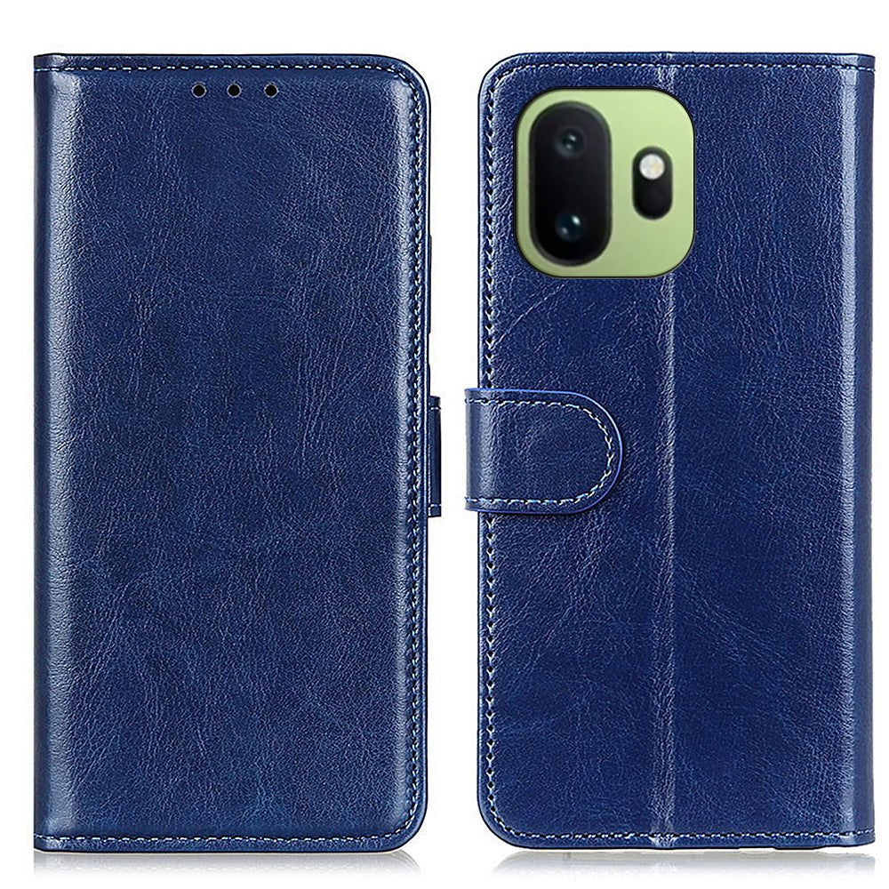 For OnePlus 15T 5G Case Crazy Horse Texture PU Leather Phone Stand Cover